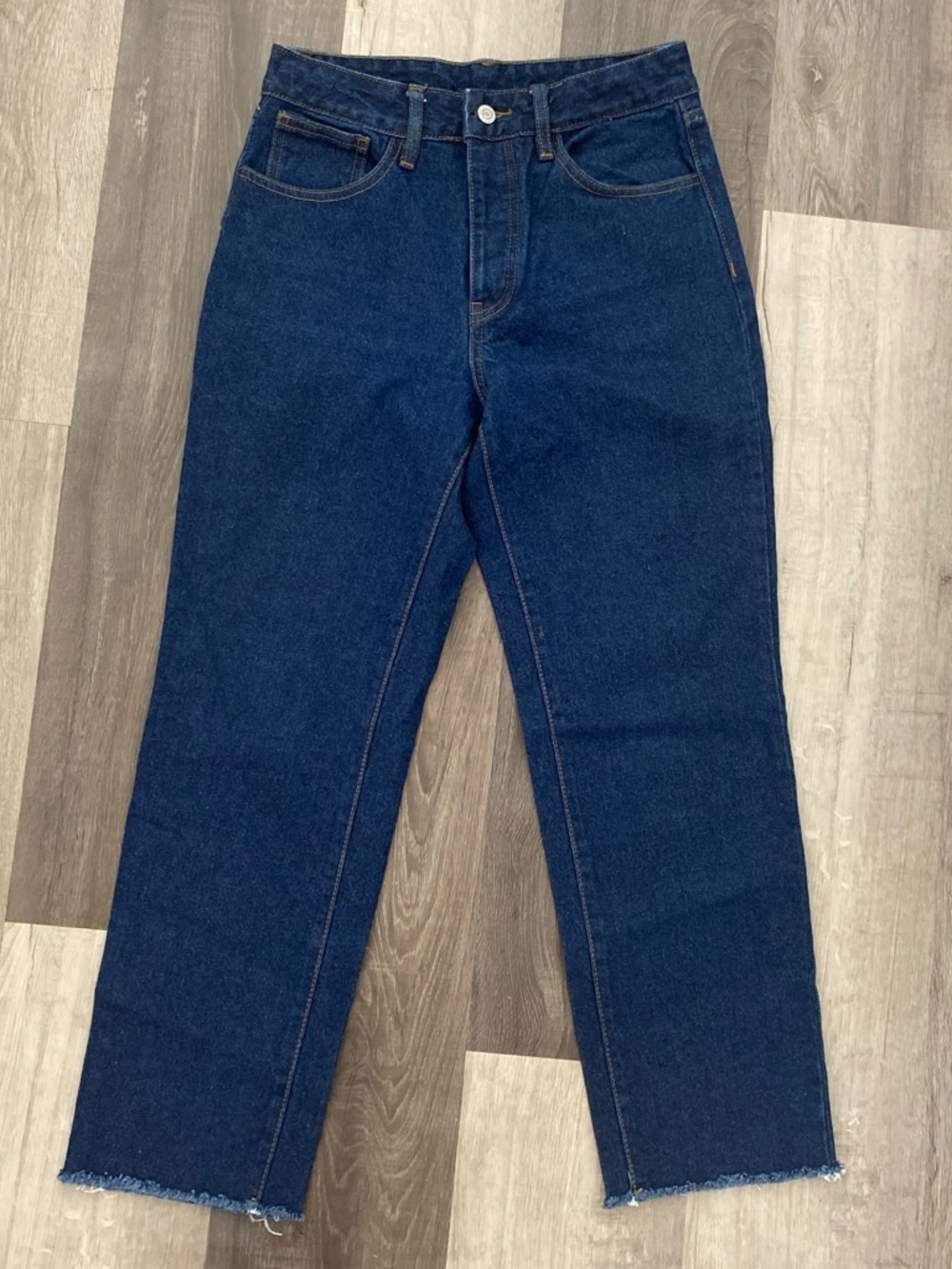 John Galt Dark Blue Straight-Leg Jeans